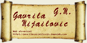 Gavrila Mijailović vizit kartica